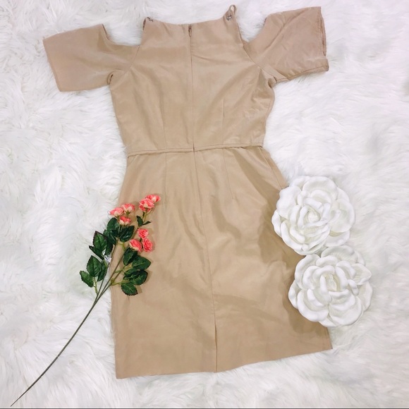 Bar III cold shoulder drawstring waist Dress Sz XS - Picture 2 of 3